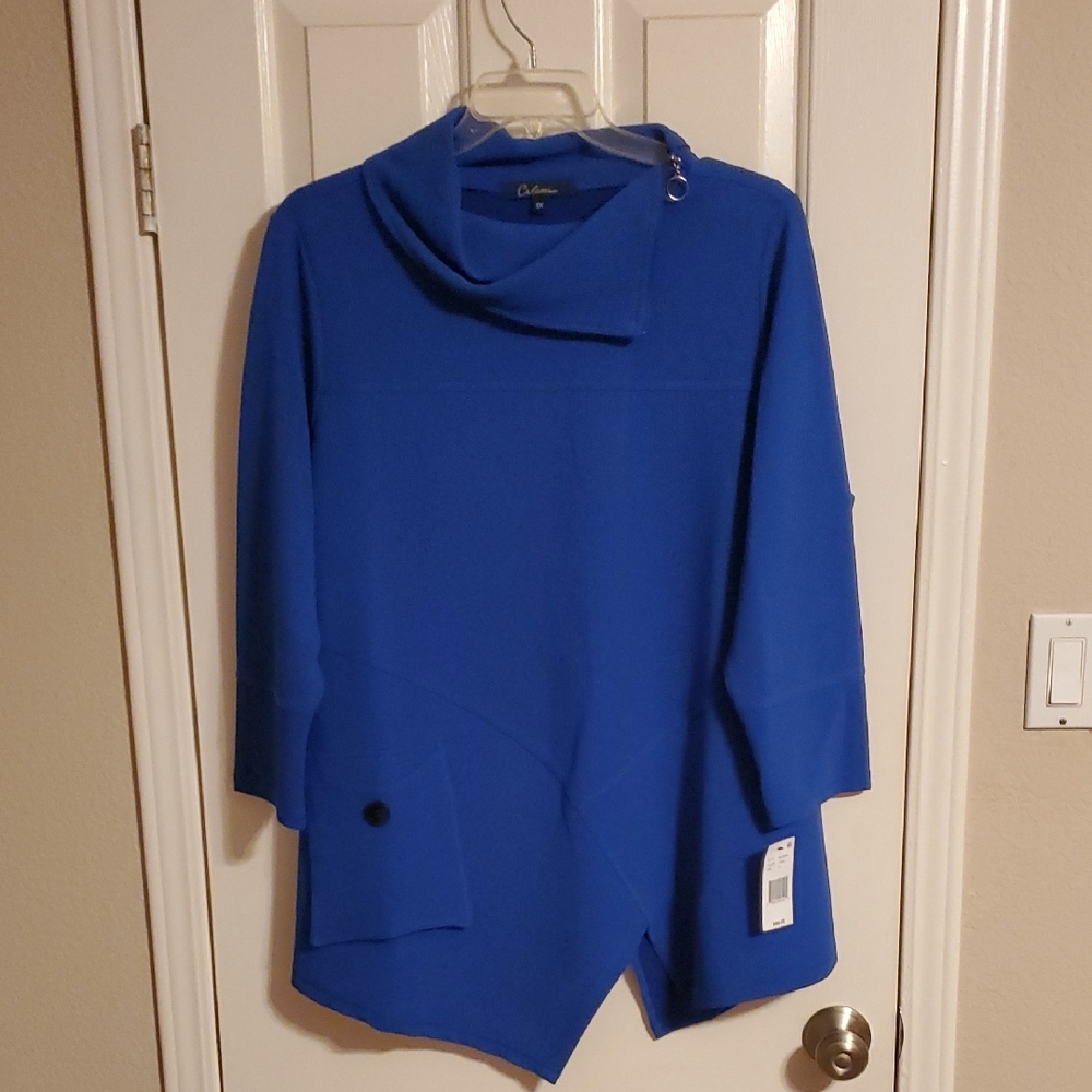 Blue Cowl Neck Sweater. New with Tags